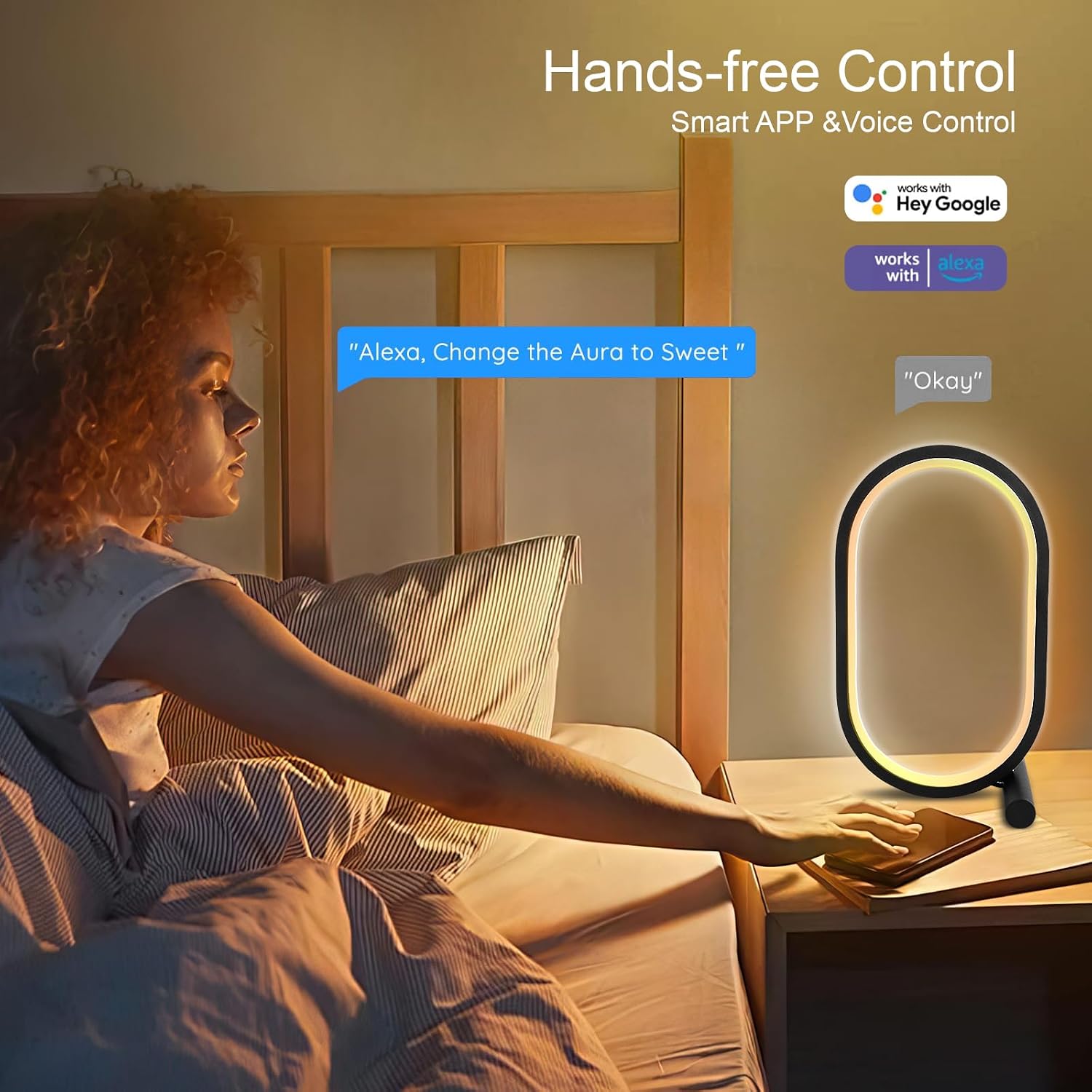 Benedi RGB Bedroom Light, RGB 16 Million Colors, Ambient Light, Follow the Music, Rhythm Changing, Colorful Lights, Atmosphere Lighting, Computer Gaming Accessories.