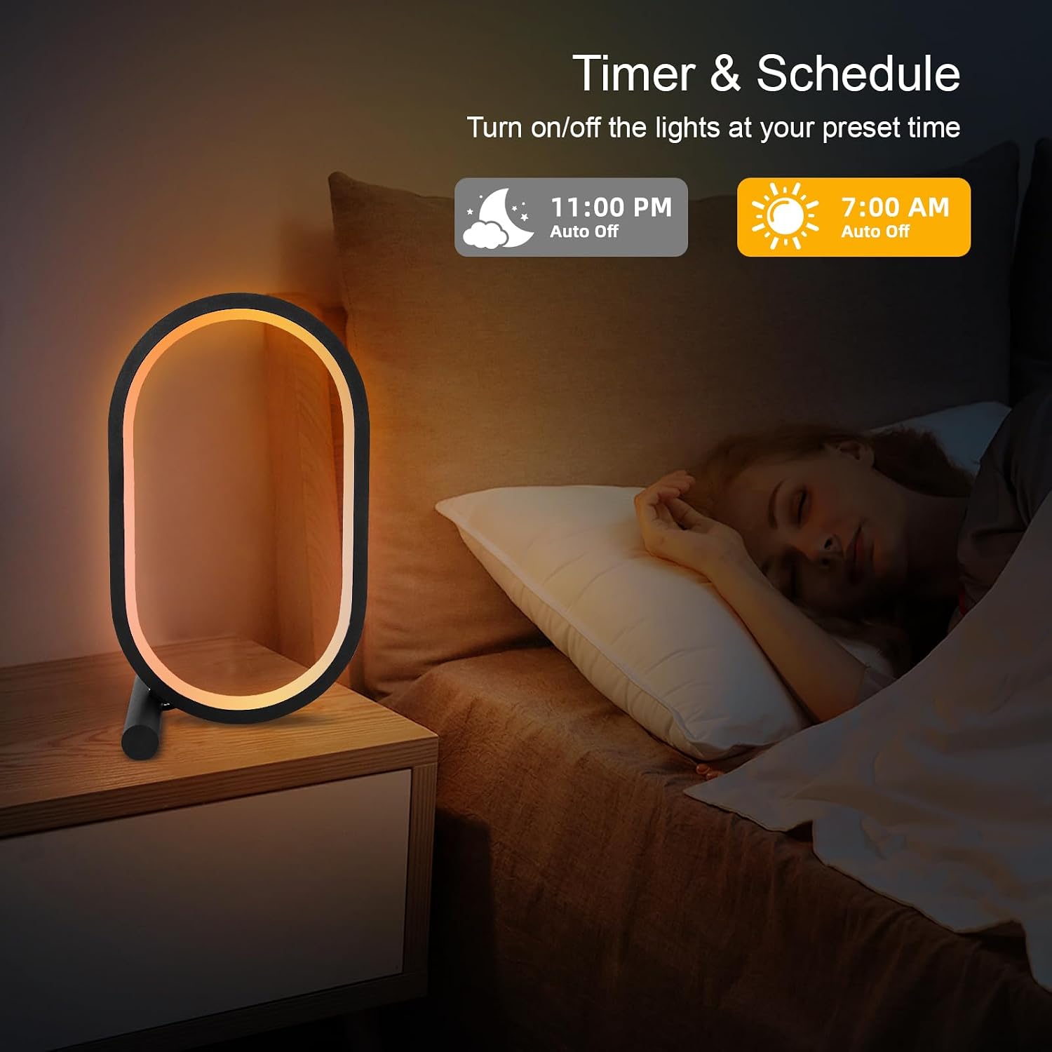 Benedi RGB Bedroom Light, RGB 16 Million Colors, Ambient Light, Follow the Music, Rhythm Changing, Colorful Lights, Atmosphere Lighting, Computer Gaming Accessories.