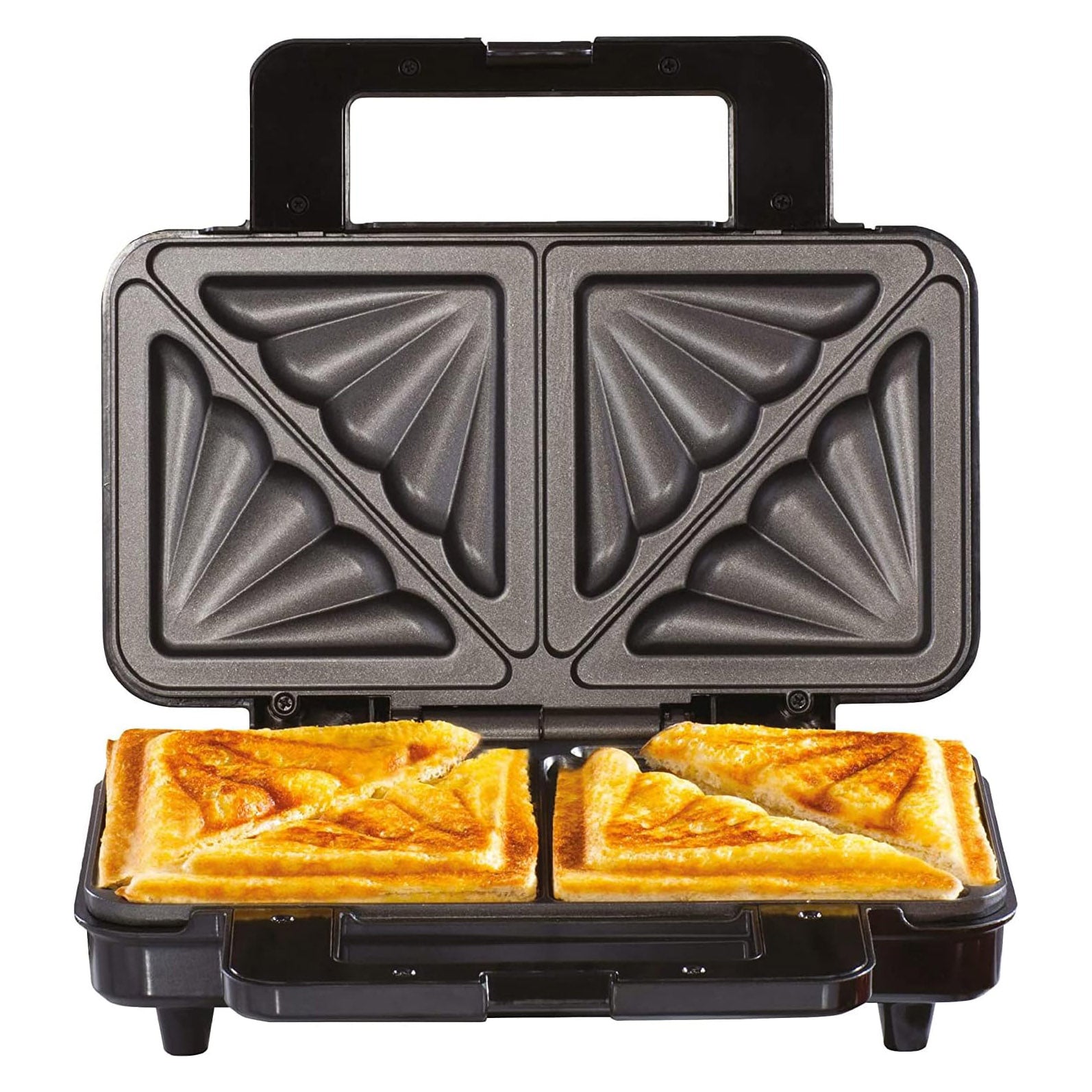 Daewoo Deep Fill Sandwich Toaster 900W, Non-Stick Toastie Maker with Locking Clip, Dual Indicator Lights, Sandwich Press for Crispy Sealed Toasties