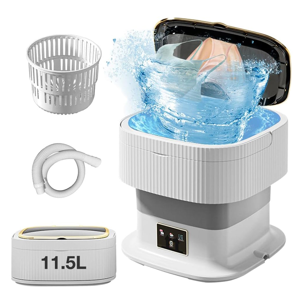 Frontage Smart Portable Mini Washing Machine, 11.5L Top Load, Silver, Efficient, For Travel, Camping, Apartments