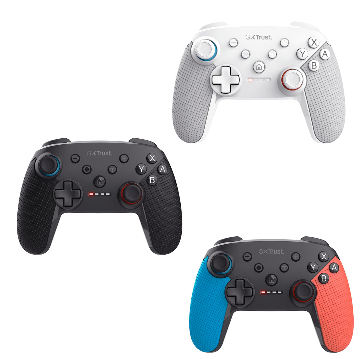 GXTrust Muta Nintendo Switch Controller Wireless met Bluetooth, Dual Shock Trilling, Motion Control-Sensor, Turbo-Knop, 15h Speeltijd, voor Nintendo Switch, Lite, OLED, Zwart