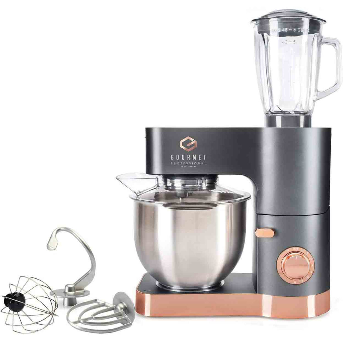 Gourmet professional Stand Mixer 8 speeds 1200w 5.5L Stainless Bowl 1.5L Blender Jug attachment