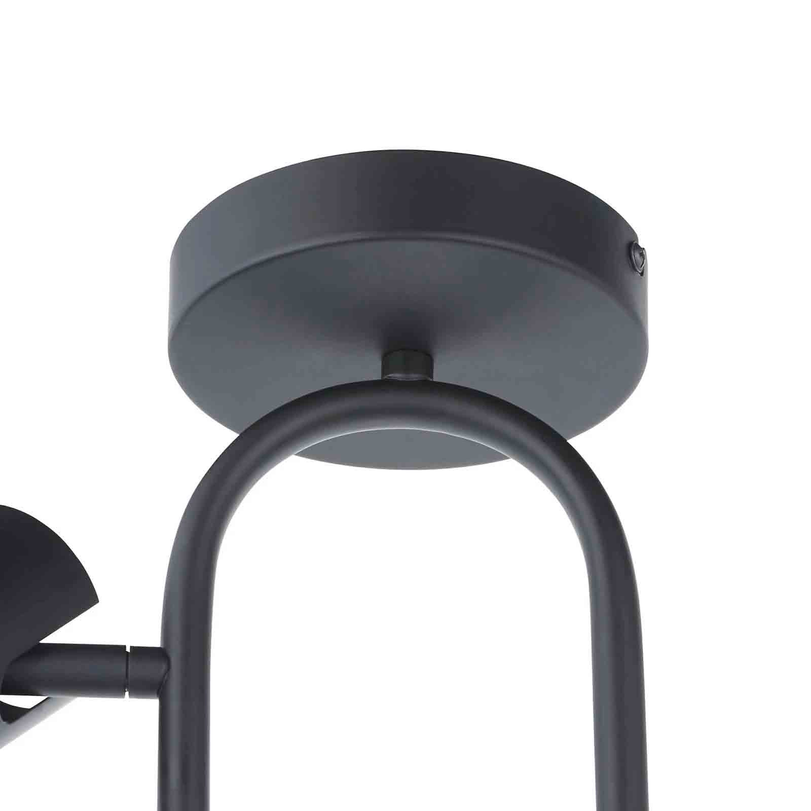HARBOUR STUDIOS MODUS 3 LIGHT SEMI FLUSH MATT BLACK FINISH