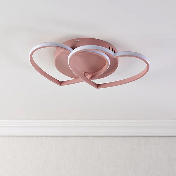 Harbour Studio Kids Heart LED Pendant Ceiling Light Matte Pale Pink