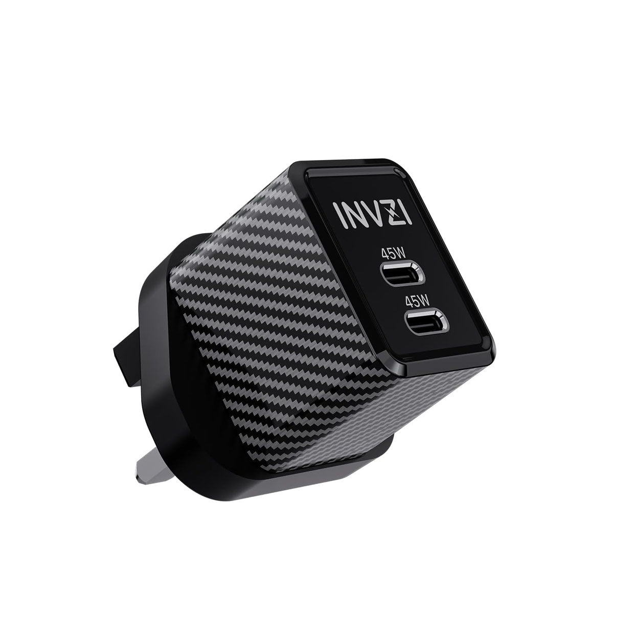 INVZI 45W USB C Charger, GaNHub 45w Dual Ports GaN Foldable PPS Wall Charger Block Support Samsung Super Fast Charging for Galaxy S24 Ultra,S24+,S23,Z Flip5,iP 16,15,14,13,iP,M-ac,Steam Deck