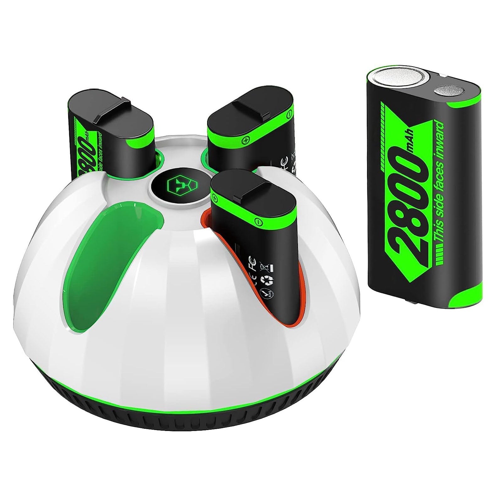 Jelava Super Large Capacity Xbox Controller Battery Packs 4x2800mAh(=4 * 6720mWh), for Xbox Series X S One Rechargeable Controller Battery Charger Station Play and Charge Kit Accessories for Xbox One/Series X S Controller Original