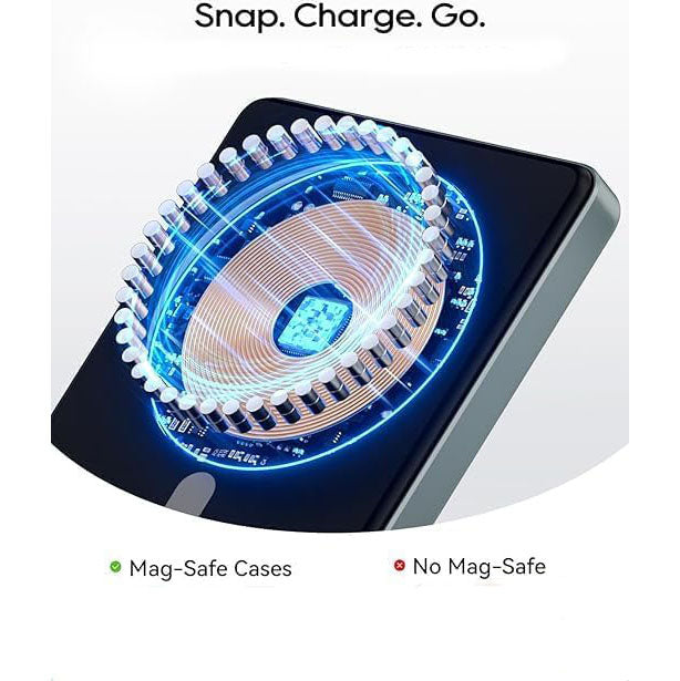 KUULAA Compatible-Mag-Safe Wireless Power Bank 10000mAh, PD 20W Fast Charging Magnetic Portable Charger with Stand and LED Display