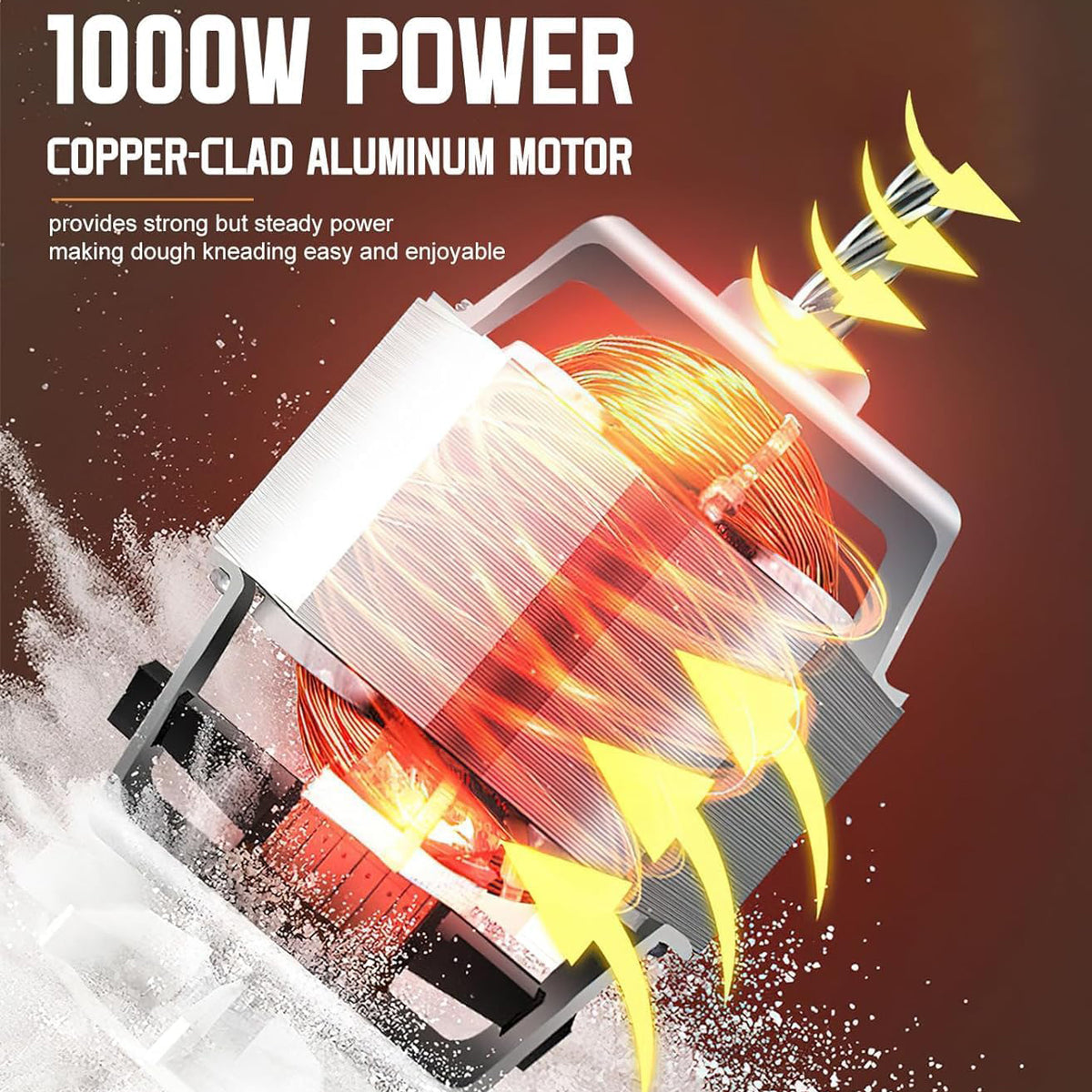 Kitchen Genie Powerful Cake Mixer 1000W Stainless Steel – 5L