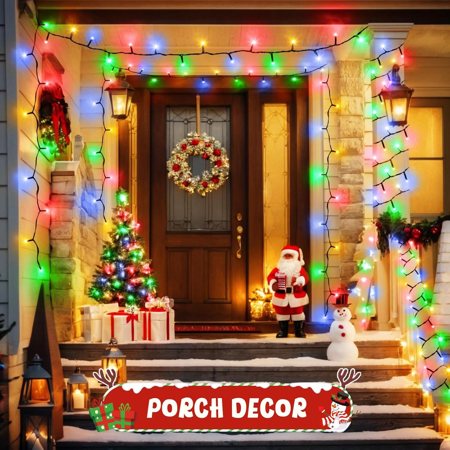 Konstsmide Outdoor Fairy Lights Plug In/Indoor or Outdoor Use (IP44)/Multifunction Micro Light Set With 8 Program Control Box (Multi Color)