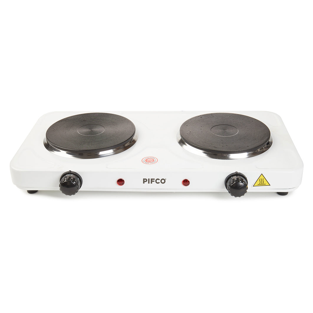 Pifco Double Hot plate, Electric Double Hob, Multifunctional and Portable, 2000W High Power, Fast and Uniform Heating, Easy to Clean,Ideal for Home, Kitchens or Travel