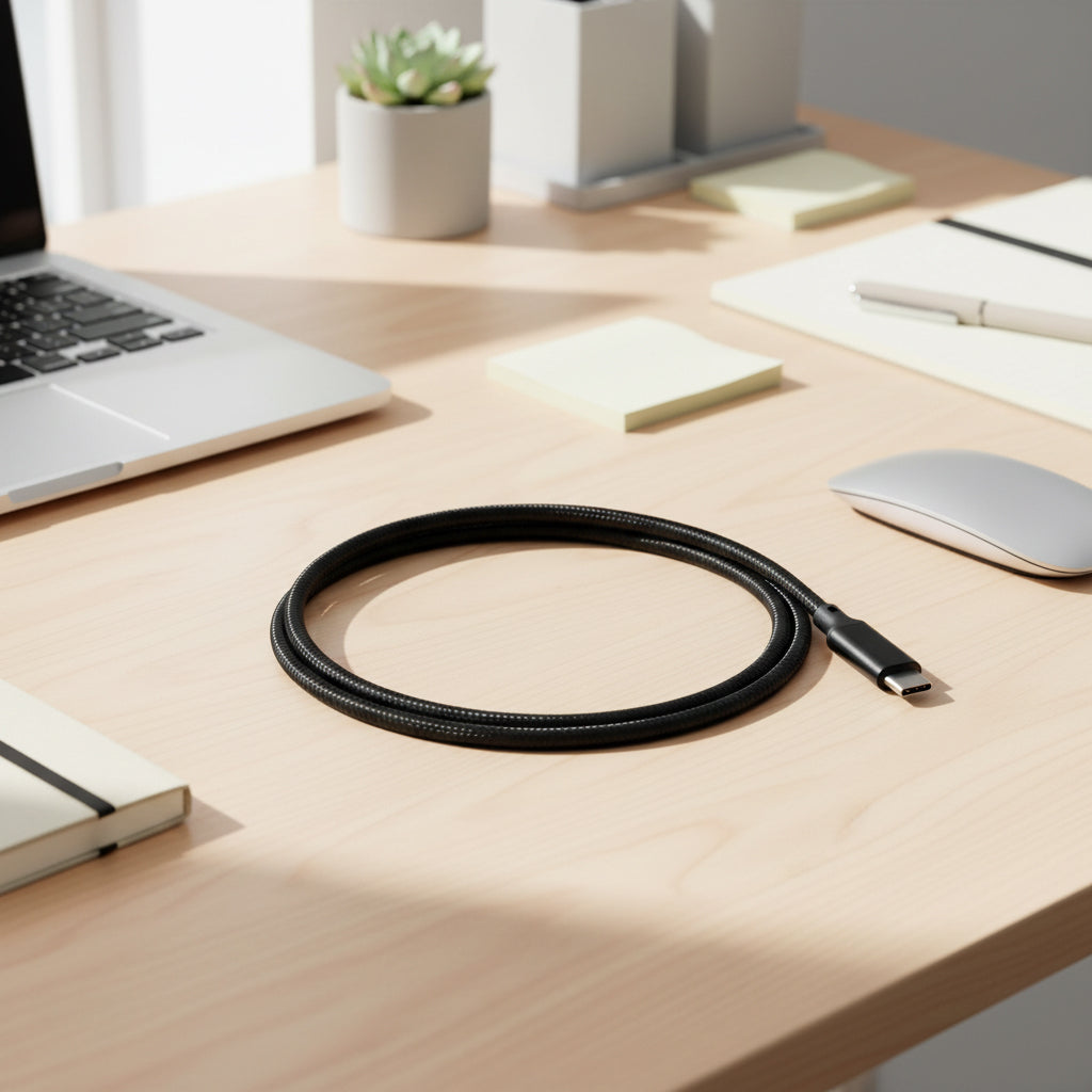 SHenRIEys USB C to C nylon braided cable For USB C Devices black