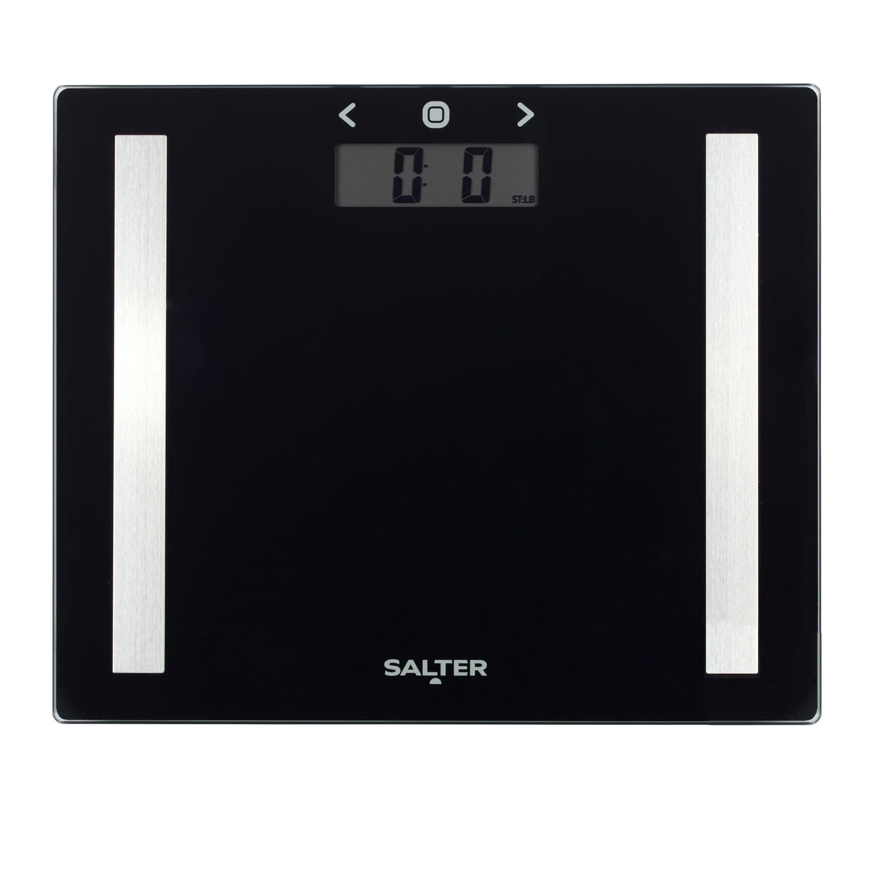 Salter Compact Glass Analyser Bathroom Scale Max 180kg (Black)