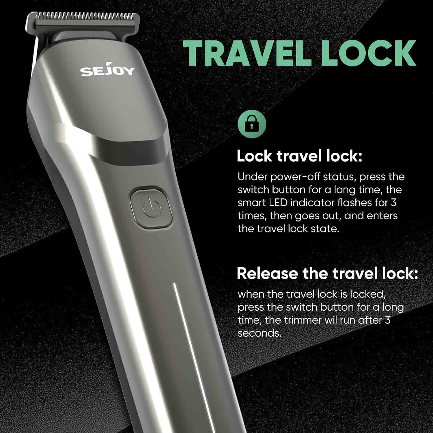 Sejoy Cordless Hair Clippers for Men Beard and Hair Trimmer