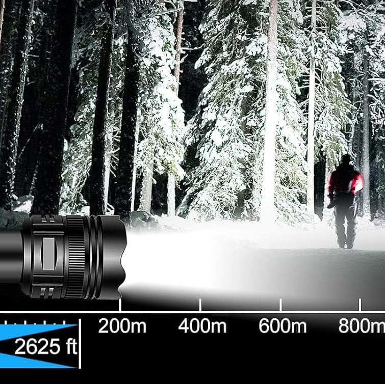 Smarter Flashlights Rechargeable High Lumens Wide/Narrow Beam LED Handheld Flashlights, Super Bright Tactical Flashlight with IPX6 Waterproof LED Flash Light for Camping Hiking
