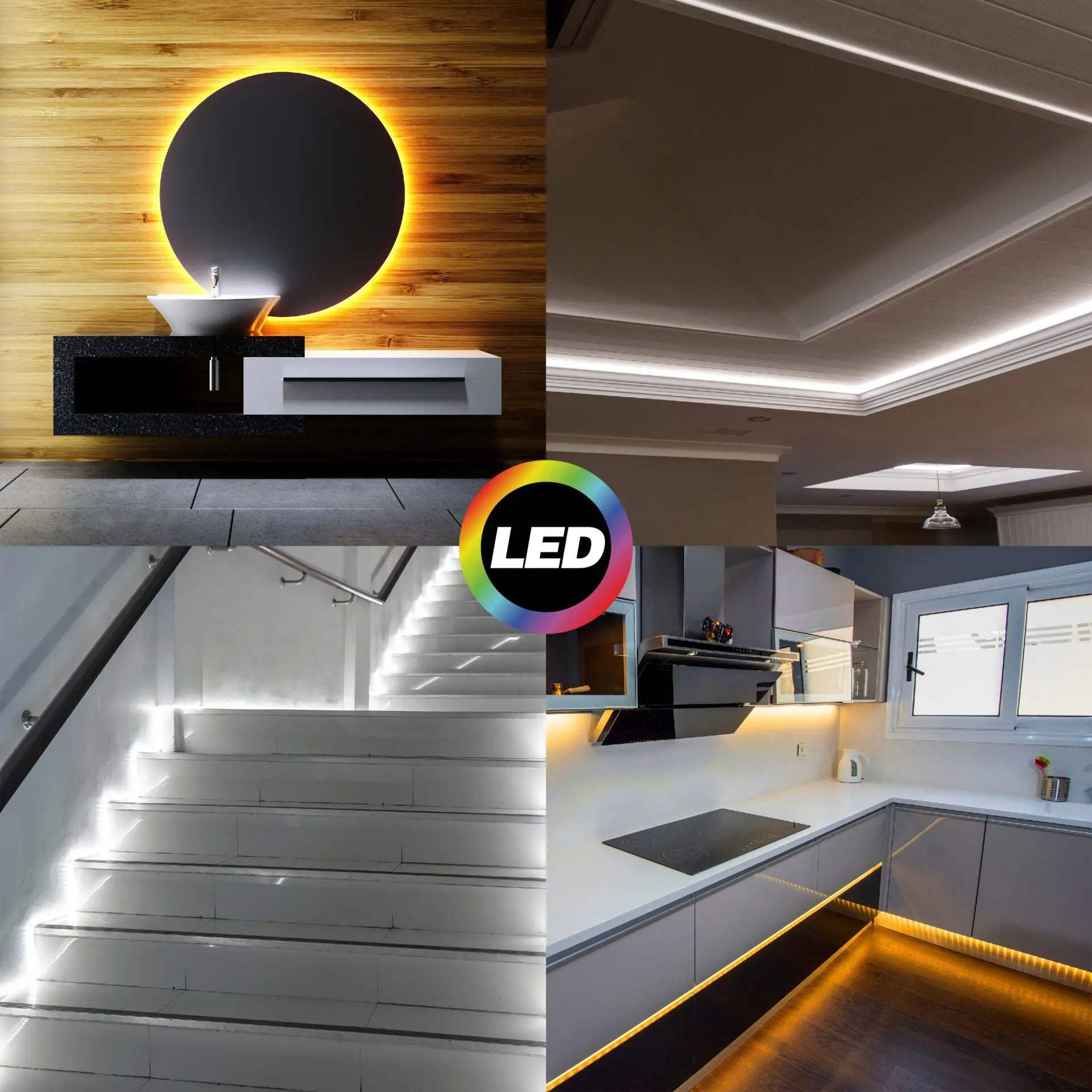 TZUMI LED Mood Light 16' ColorStrip USB-Powered and Remote-Controlled LED Backlight for TV and Computer | 10ft