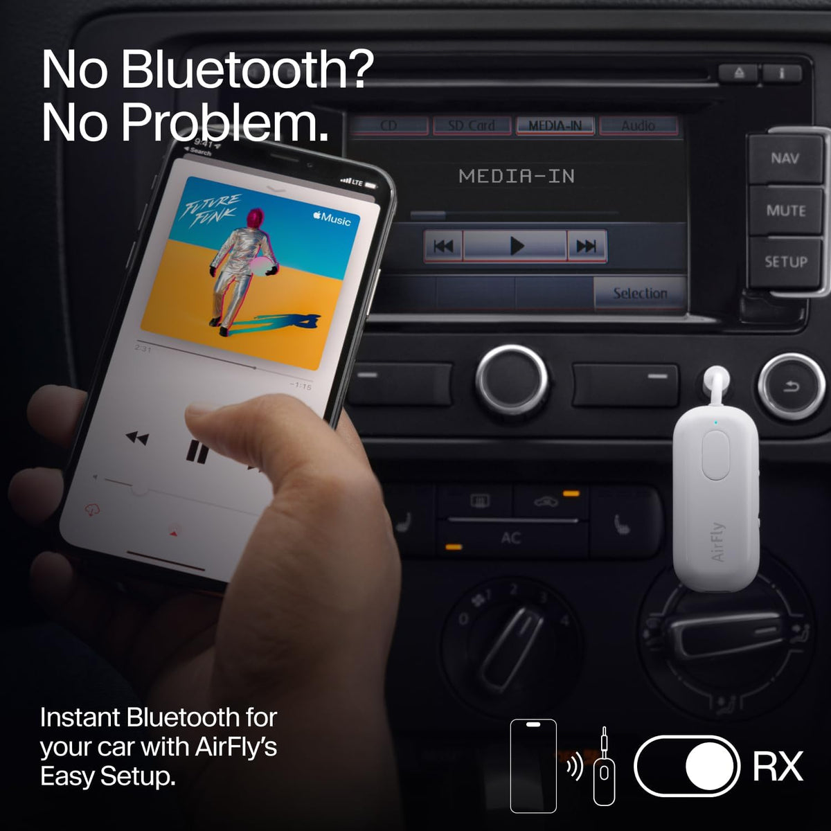 Twelve South AirFly Pro | Bluetooth Wireless Transmitter/Receiver Adapter for 2 Headphones