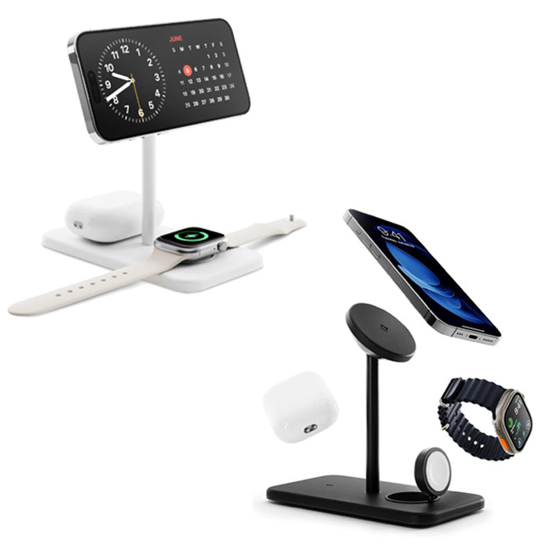 Twelve South HiRise 3 Deluxe Luxury 3 in 1 Qi2 Wireless Magsafe Charging Stand