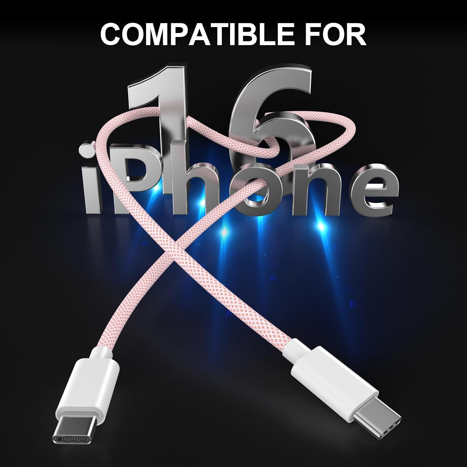 Txtcu USB C To C PD60W Charging Cable Data Transfer & Power Delivery Wire For iPhone (1M)