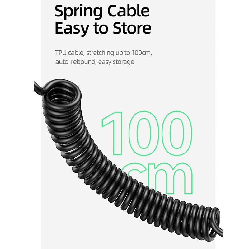 USAMS US-CC167 C33 60W Spring Cable Car Charger