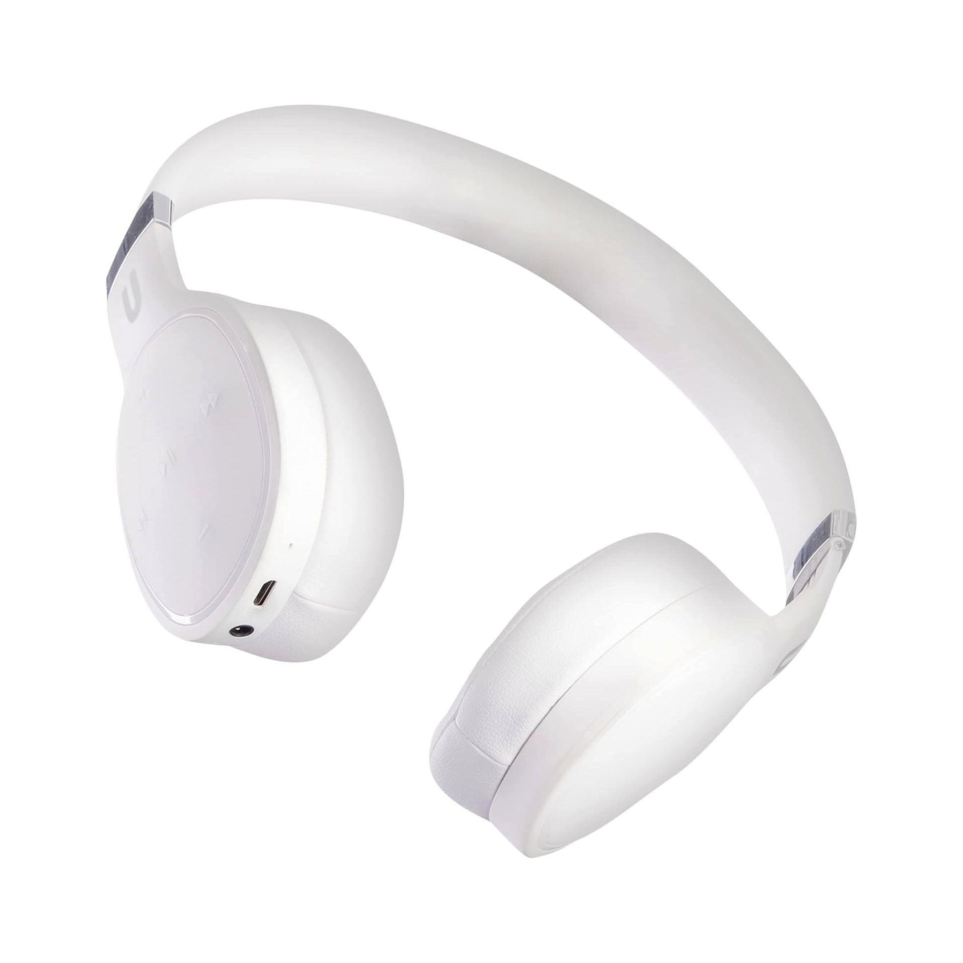 UnoSounds Bass Blast Wireless Over Ear Bluetooth Headphones, Noise Reducing, Comfortable Design, Built in Mic and Wired Mode for Mobile, PC & TV, includes 3.5mm Aux Cable and USB Charger (White)