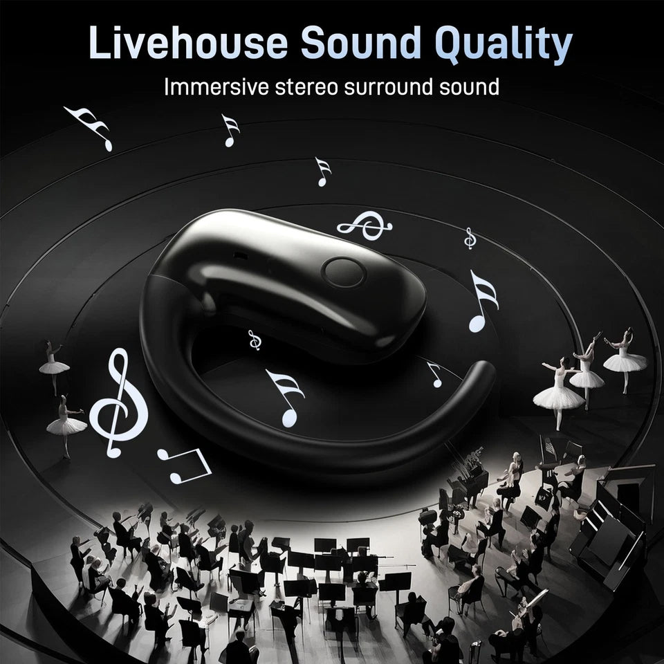 Wantek Open-ear Headphone with Ear-hook Bluetooth 3D Sound TWS Wireless Earbuds - OBT030