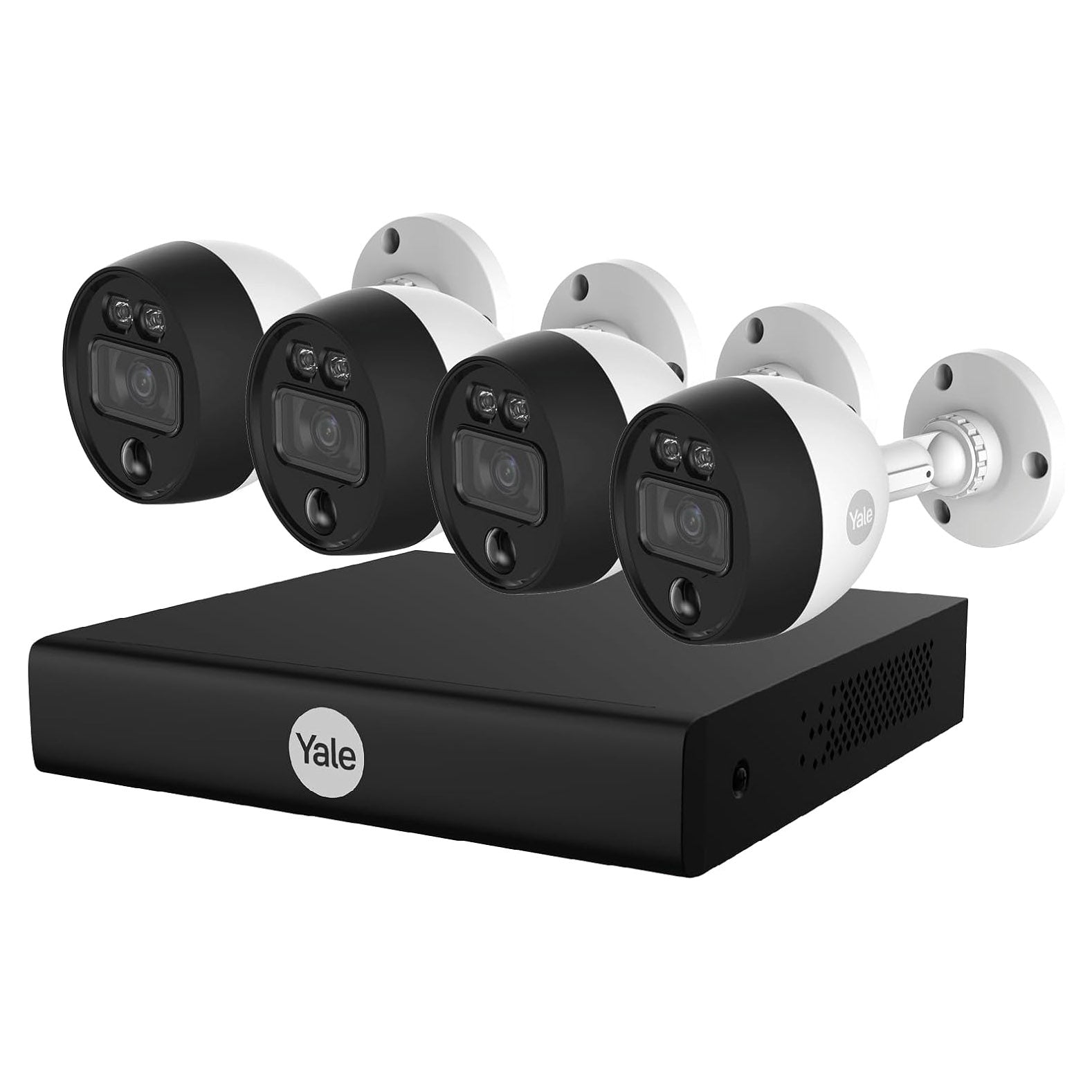 Yale Smart Motion CCTV Kit | 4x 1080p Outdoor Cameras, 8-Channel XVR (1TB), Human & Vehicle Detection, Night Vision, Alexa & Google Assistant Compatible, App-Controlled Security System