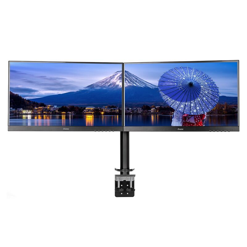 iiyama DS1002C-B1 Dual Screen Desk Mounting Arm - Black