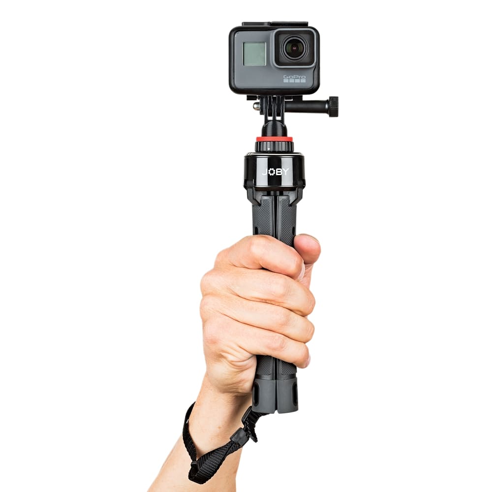 Joby GripTight Pro TelePod JB01534-BWW, Tripod for Smartphones/Action Camera/Camera, Bluetooth Remote, Monopod, Selfie Stick, Vlogging Tripod with Ballhead/Clamp, 1kg Load, 1/4” attach, 360°