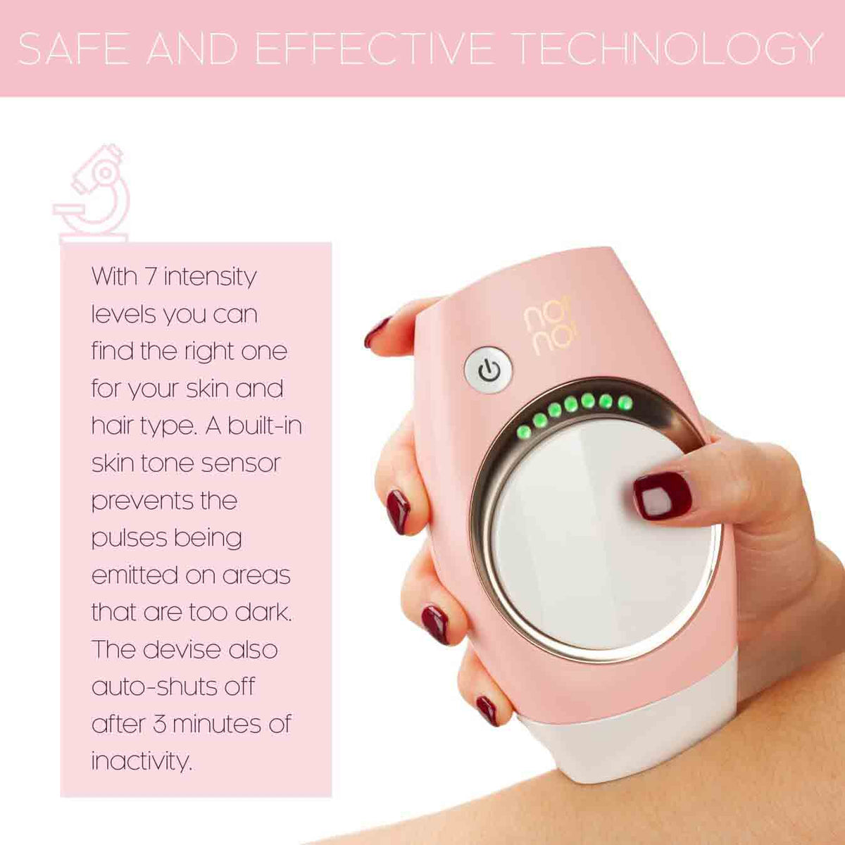no!no! Compact IPL Painless Hair Removal System for Women 7 Intensity Levels