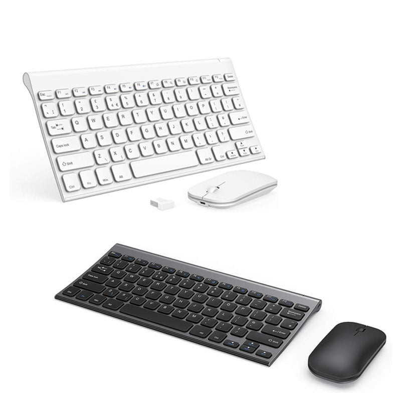 Seenda WGJP-031 Small Wireless Keyboard and Mouse, Ultra Compact Rechargeable USB Keyboard and Mouse Combo with Portable Size Low Profile Keys for Windows XP/7/8/10/11 Laptop Computer
