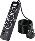 URbantin 3 Way Outlets Extension Lead with 3 USB Slots, Power Extension Socket