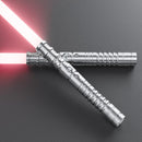 2-in-1 RGB Lightsaber 7 Color USB Rechargeable Silver Metal Handle Sword (2 Pack)