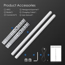 2-in-1 RGB Lightsaber 7 Color USB Rechargeable Silver Metal Handle Sword (2 Pack)