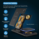 3 in 1 Foldable Wireless Charger Stand, Fast Wireless Charging Docking station