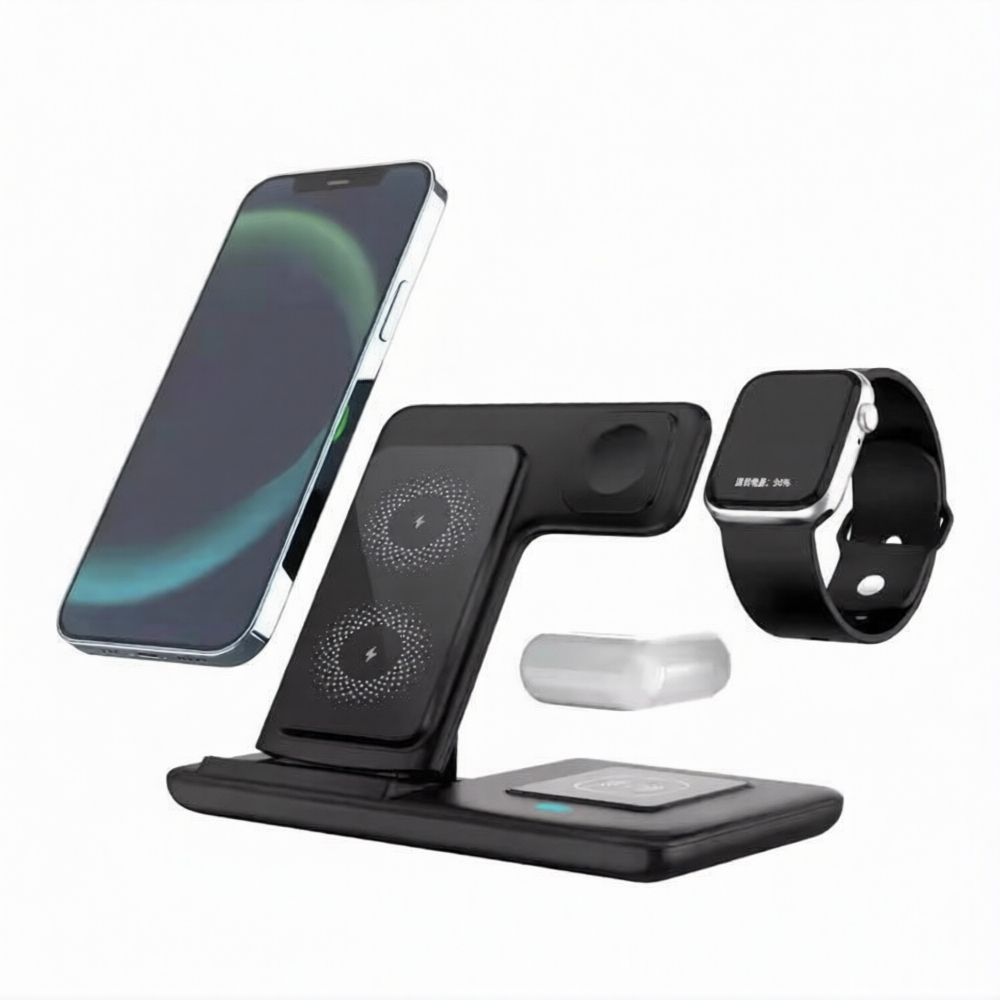 3 in 1 Wireless Charger Stand, Fast Wireless Charging Docking station -B630-B