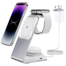 4 in 1 Wireless Charging Station for Watch Charger Compatible-Mag-Safe Charger Stand for Smartphones  (33W Adapter Included) - YFW-F142