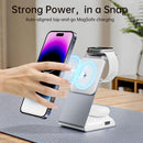 4 in 1 Wireless Charging Station for Watch Charger Compatible-Mag-Safe Charger Stand for Smartphones  (33W Adapter Included) - YFW-F142