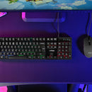 GXTrust Azor Gaming Keyboard and Mouse Set - Keyboard with QWERTY UK Layout, LED illumination, 8 Key Anti-Ghosting, 12 Multimedia Keys, 800–3000 DPI - Black