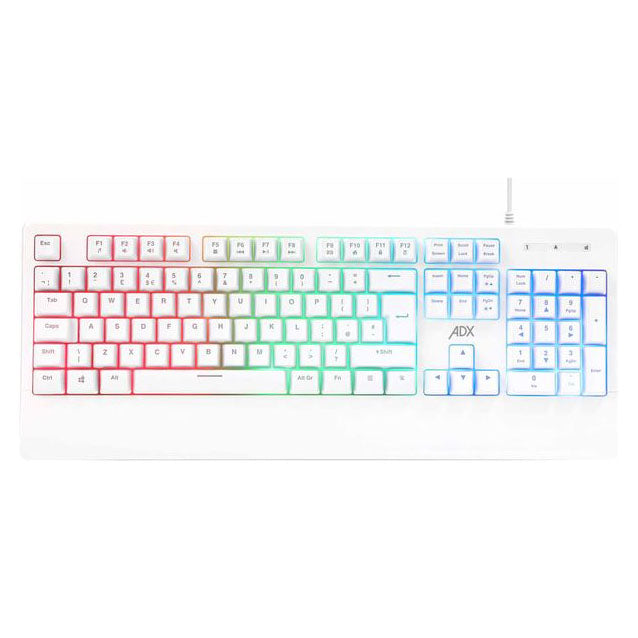 ADX ADXCOM3W25 Firebundle Gaming Keyboard & Mouse Set - White