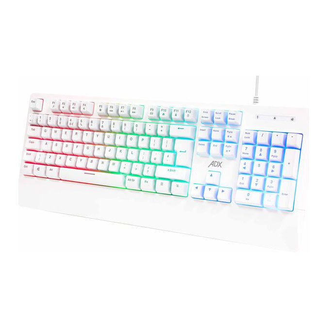 ADX ADXCOM3W25 Firebundle Gaming Keyboard & Mouse Set - White