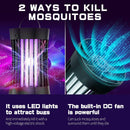 AICase Portable USB Electronic Rechargeable Mosquito Killer Lamp/Bug Zapper for Summer Trip,Outdoor Camping, Patio, Home and Garden, Trap Indoor, Moth Trap/Bug Killer/Mosquito Killer Light(Black)