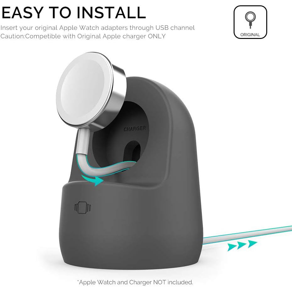 Ahastyle Apple Watch Stand Silicone Charging Dock Holder