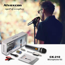Alvoxcon Wireless Microphone System, UHF Dynamic Handheld mic compatible for Computer, Karaoke,On Stage,Live Events(1/4 inch plug mini receiver)