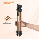 Amazon Basics Lightweight 41-134cm Tripod with Mobile Holder & Carry Bag | for All Camera/Go pro/Smartphones| Brown