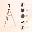 Amazon Basics Lightweight 41-134cm Tripod with Mobile Holder & Carry Bag | for All Camera/Go pro/Smartphones| Brown