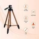 Amazon Basics Lightweight 41-134cm Tripod with Mobile Holder & Carry Bag | for All Camera/Go pro/Smartphones| Brown