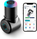 Ampere Shower Power Pro - Hydropower Bluetooth Shower Speaker, Waterproof Detachable Portable, Rechargeable Mini Speaker with LED Lights (Chrome)
