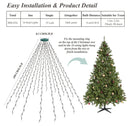 Aneeway 400 LED Christmas Tree Lights, 6.6FT x 16 String, Warm White, Indoor/Outdoor, LED, Remote Control, Memory & Timing Function