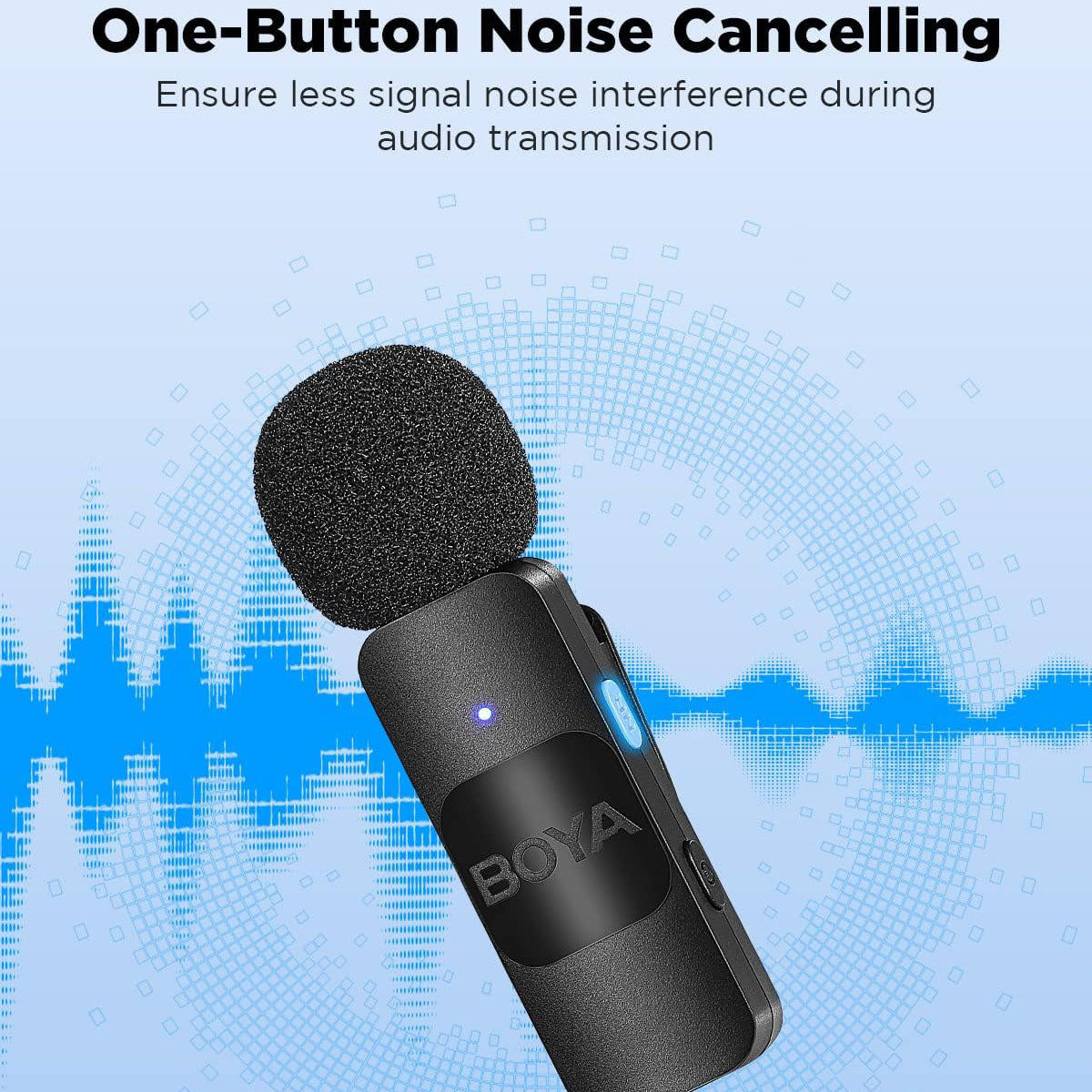 BOYA BY-V10 USB-C Wireless Microphone, Mini Lapel Mic with Noise Cancelling Compatible with Android/Type-C Smartphone Laptop for YouTube Podcast Facebook Vlogging Recording
