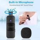 BOYA BY-V1 Wireless Microphone | 328ft Range | 9H Battery Life | Noise Reduction | Clip-On Mini Lavalier Mic with Certified Connector for Video Recording & Live Streaming